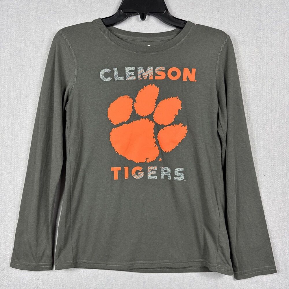 Gen 2 Clemson Tigers Top Youth M 10/12 College Football Tiger Paw Long Sleeve